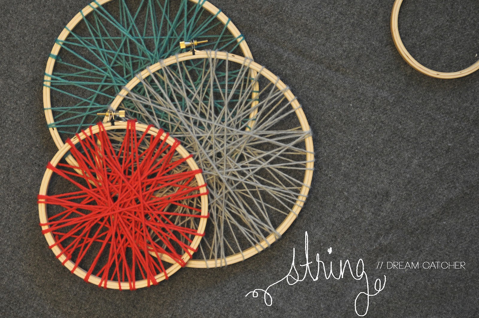 Pie N' the Sky string dream catcher diy