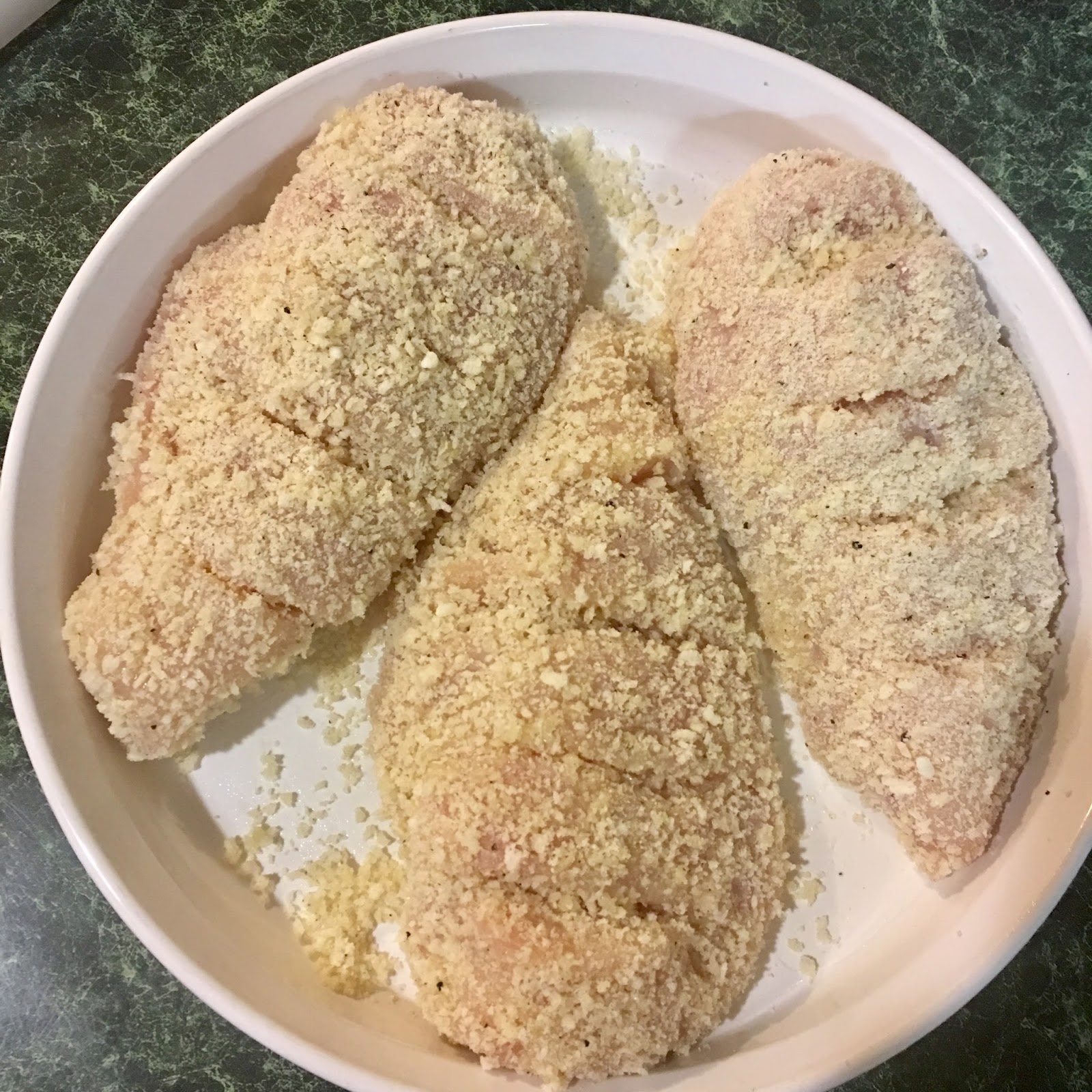 Carla's Kitchen Capers Panko and Parmesan Crusted Chicken Caprese