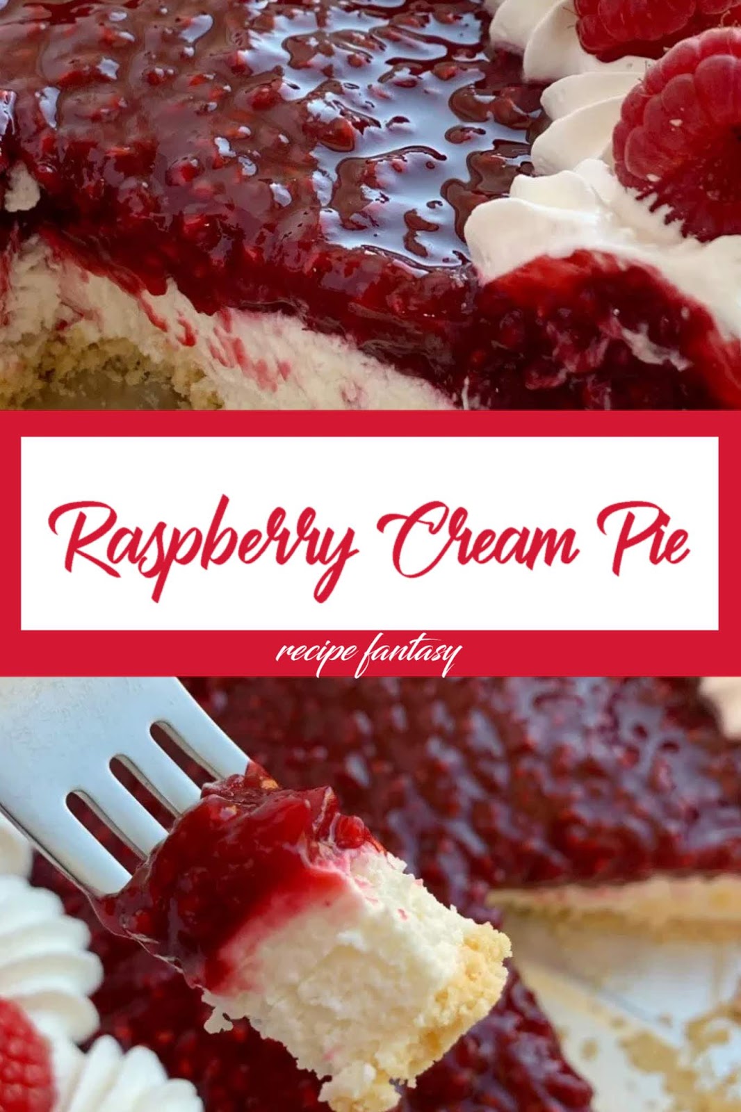 Recipe Rainbow: Raspberry Cream Pie