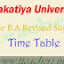 KU Degree BA supply 1st 2nd final year revised postponed time table 2016