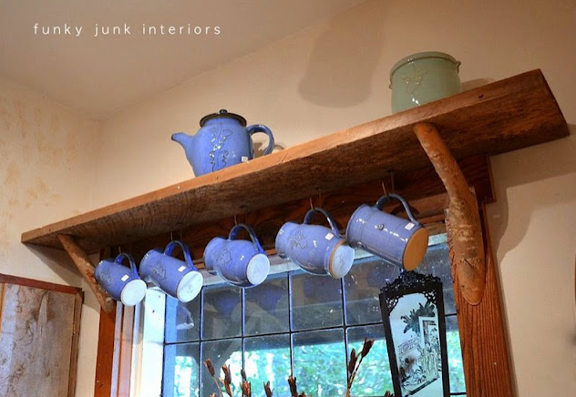 branch supports for shelf via Funky Junk Interiors branch supports for shelf via Funky Junk Interiors