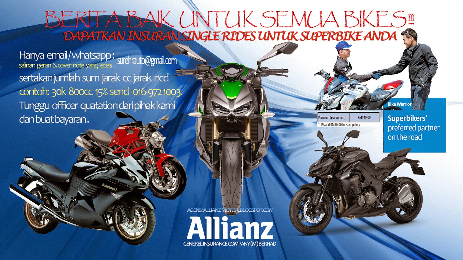 Renew Insuran Motosikal Online - Pembaharuan Lesen Kenderaan Motosikal