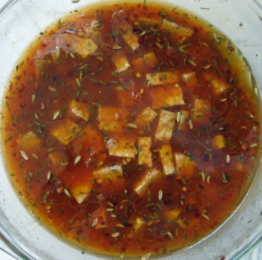 marinating tempeh