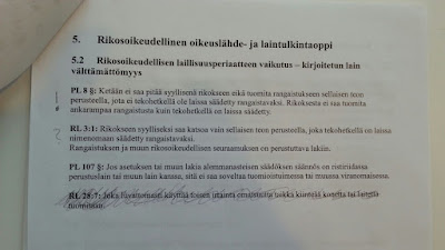 rikosoikeus oikeuslähde perustuslaki