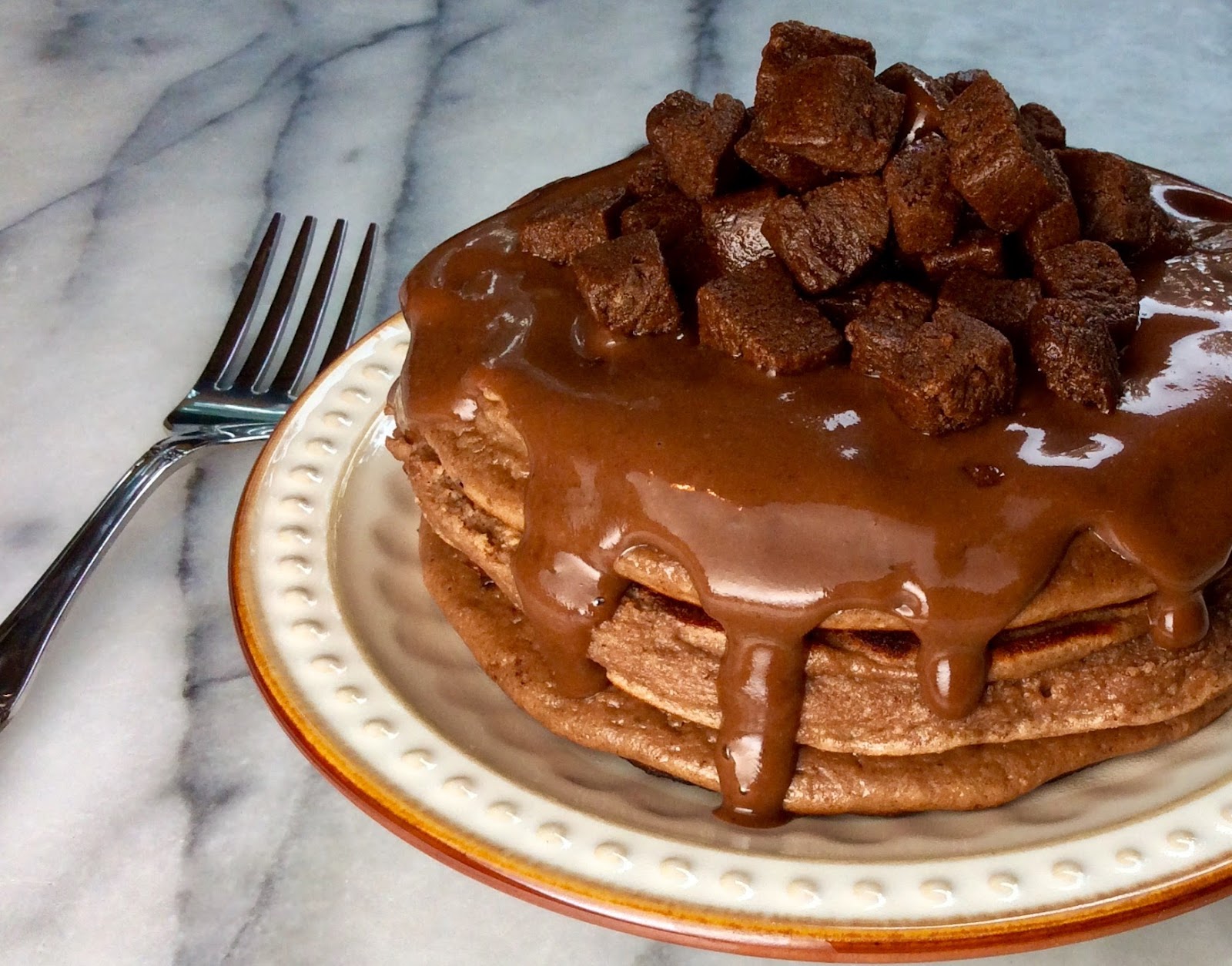 Food Fitness by Paige Double Chocolate Chunk Pancakes