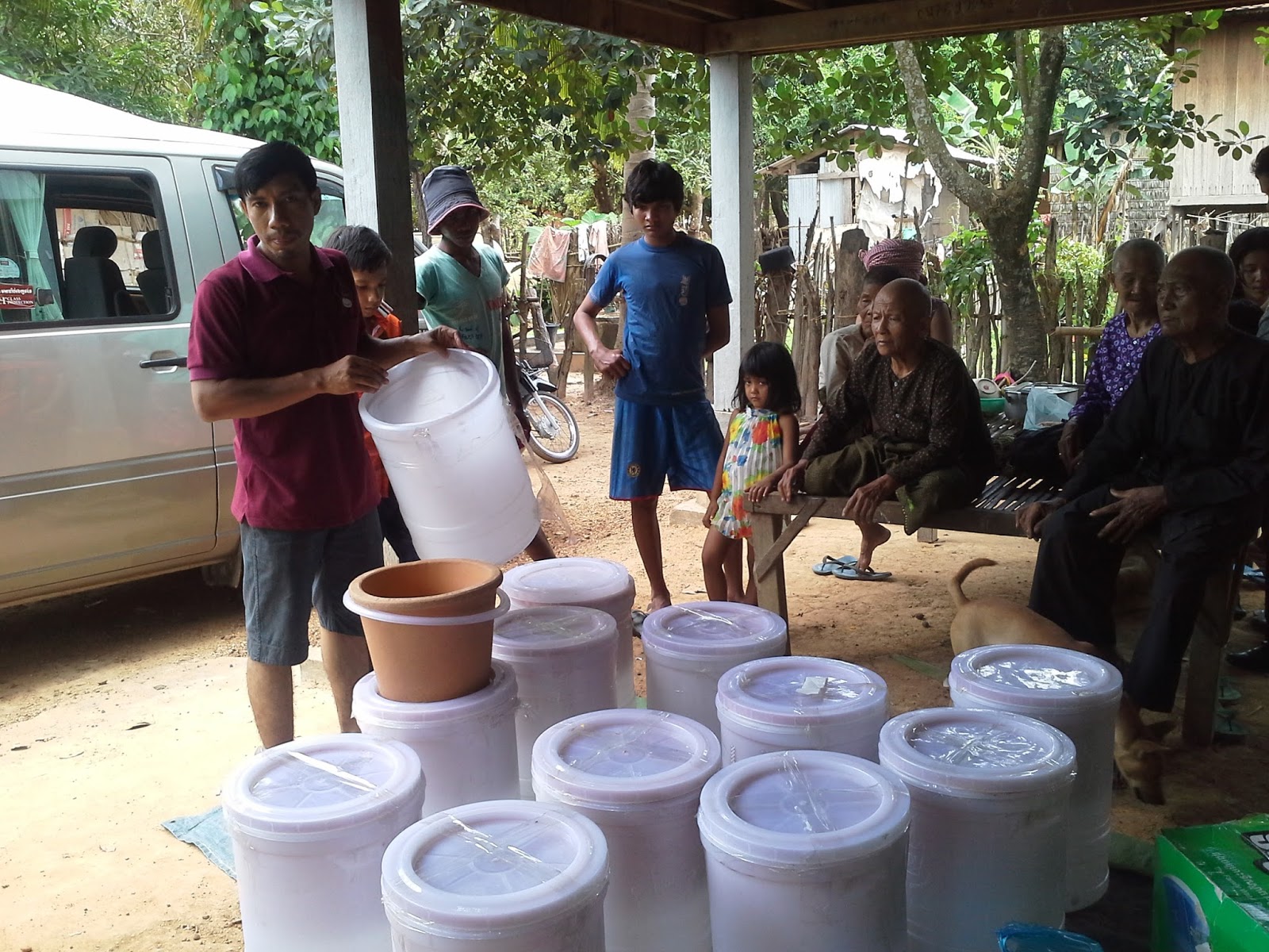 SiemReap Cambodia Ceramic Water Filters for Cambodian families!