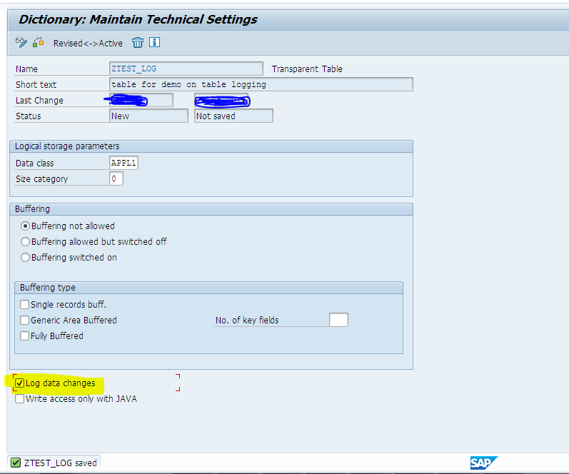 ABAPer Street Logging of table data changes