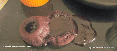 Chocolate Heart of Darkness Cakes, molten lava cake