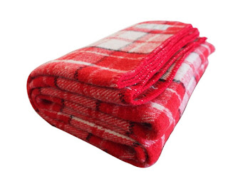 red plaid wool blanket