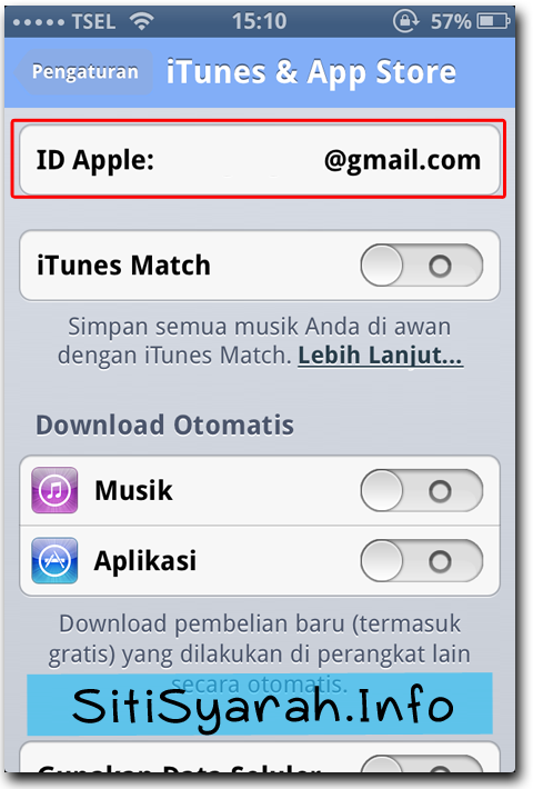 keluar apple ID di iPhone
