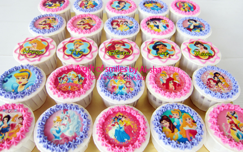 Birthday Cupcake Edible Image Disney Princess Ai-sha Puchong Jaya