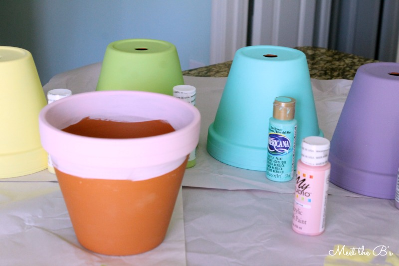 DIY Painted Spring Planters- An easy Easter craft and great gift idea!