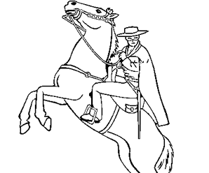 LAMINAS PARA COLOREAR - COLORING PAGES: El Zorro para pintar colorear