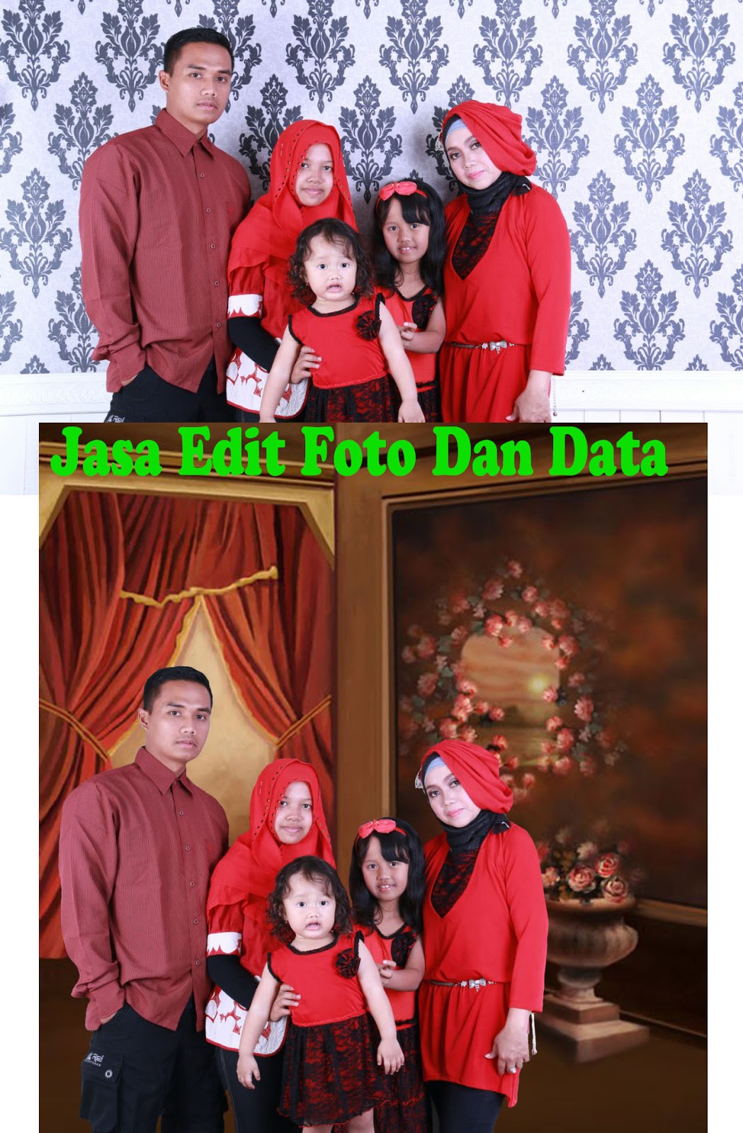 TOKO OPIK Jasa Edit Foto Dan Data Edit Background Foto Studio Keluarga