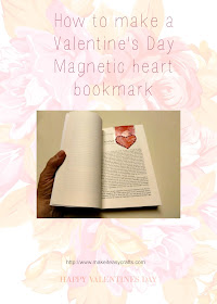 Valentine's Day magnetic heart bookmark