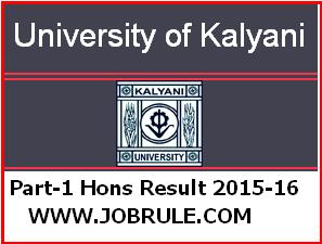 Kalyani University B A B Sc B Com Part 1 And Llb Honours Examination 2015 Result Published Jobrule