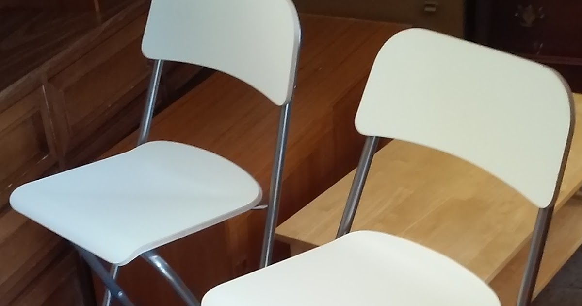 UHURU FURNITURE & COLLECTIBLES SOLD White Folding Bar Stools 45 / pair