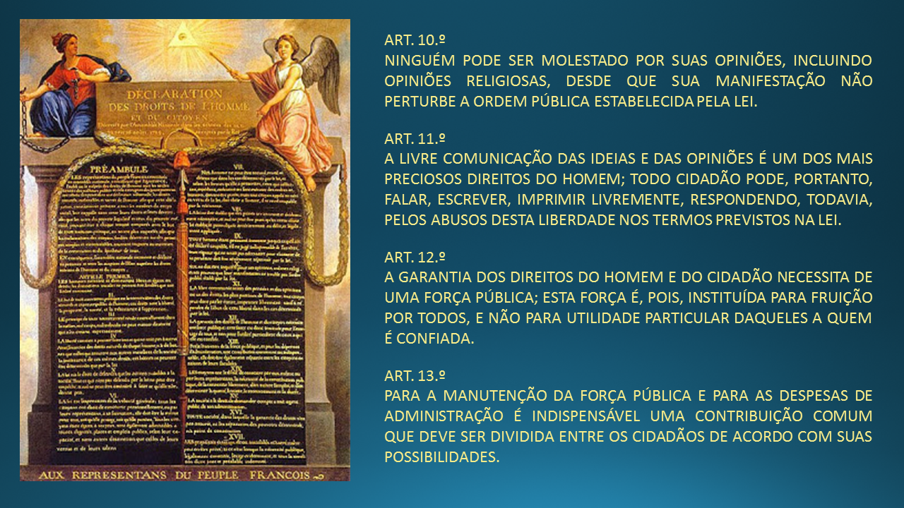 DECLARAÇÃO DOS DIREITOS DO HOMEM E DO CIDADÃO (1789)