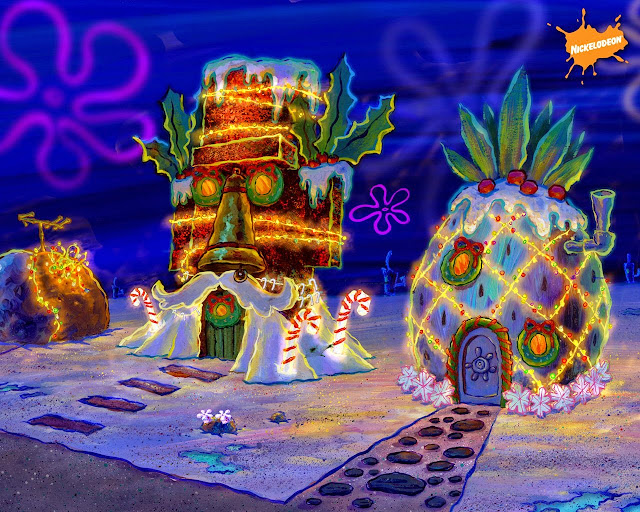 ® Blog Católico Navideño ®: FONDOS DE PANTALLA NAVIDEÑOS DE BOB ESPONJA