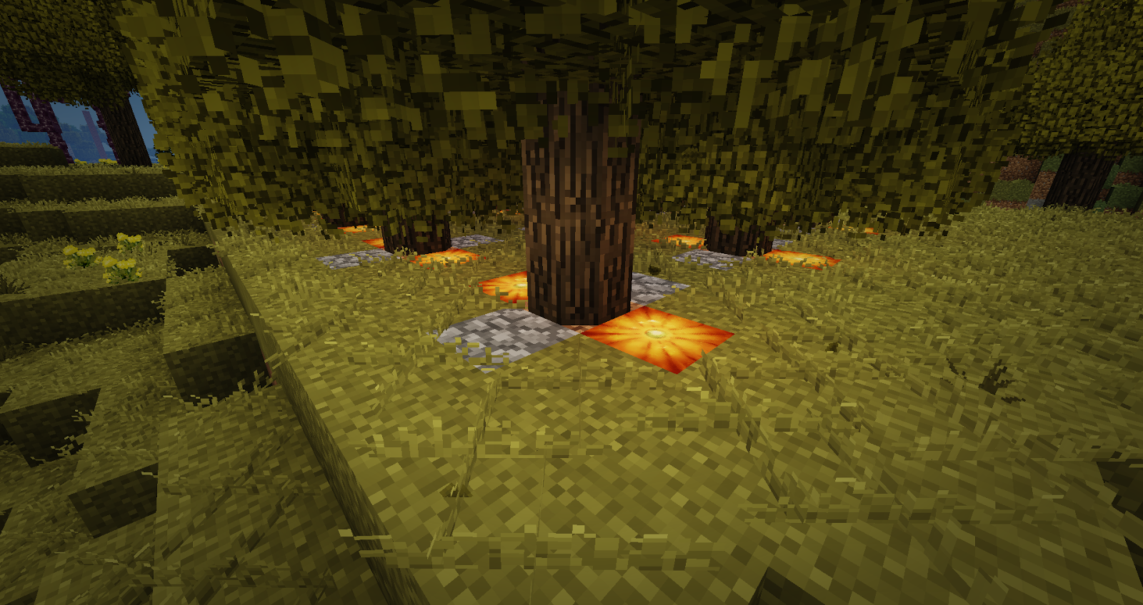 Minecraft マイクラの原木が丸くなるbetter Foliage リアル化mod