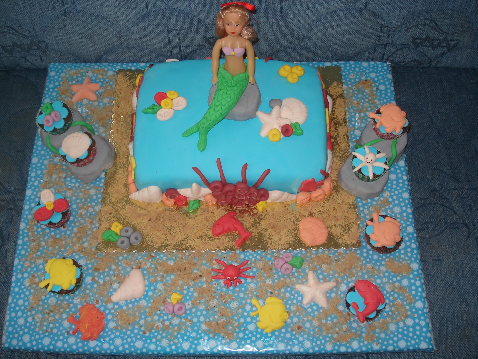 TÜRK KAHVESİ NİLSU�NUN DENİZ KIZI ARİEL DOĞUM GÜNÜ PASTASI