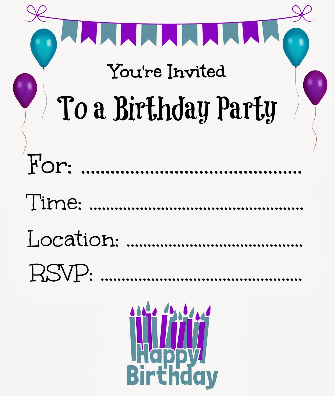 It's a Princess Thing: Free Printable Birthday Invitations For Kids