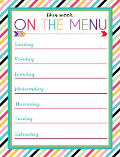 Free Printable Menus | i should be mopping the floor
