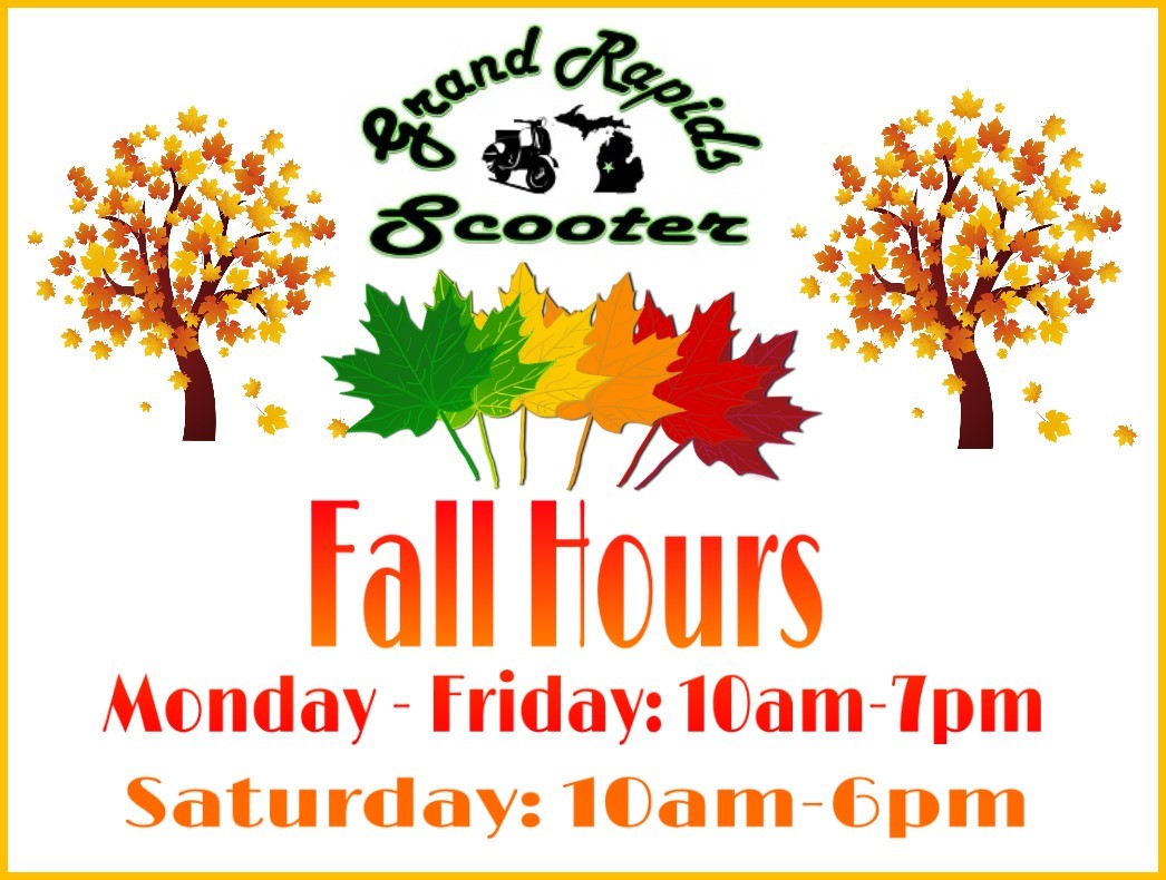 Announcing Fall Hours, Going on Now Grand Rapids Scooter