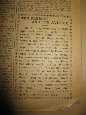The Parrott and the Aviator, Wilbur and Orville Wright Dayton Daily News June 16, 1909