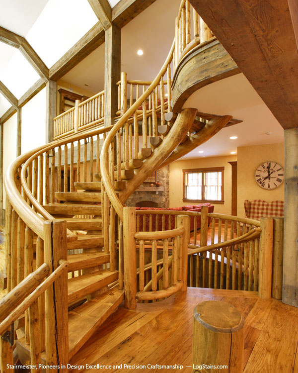 Log Cabin Staircase Designs