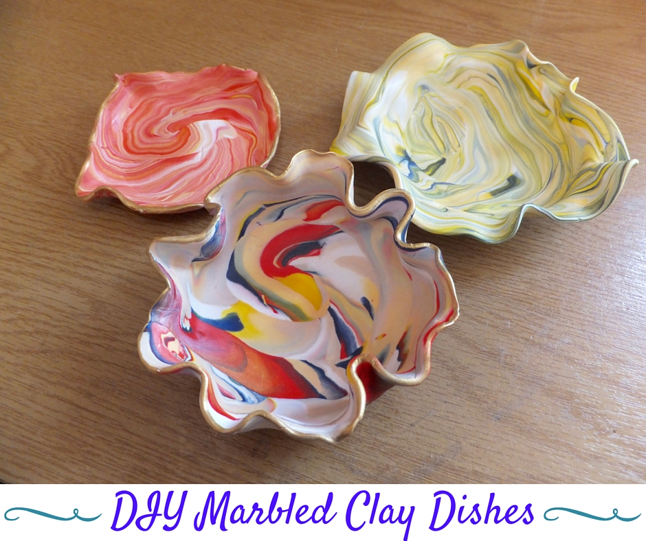 DIY Marbled Clay Dishes jesslouisekeen