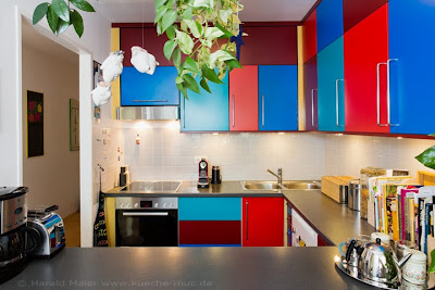 Farbige Küche - kräftige Farben mutig und stilsicher kombiniert