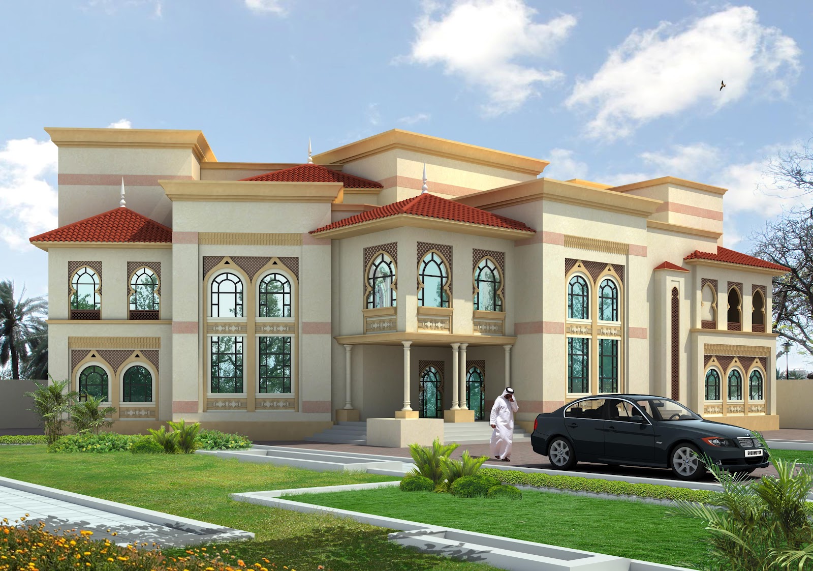 Beautiful Villa of Masqat 3D Front