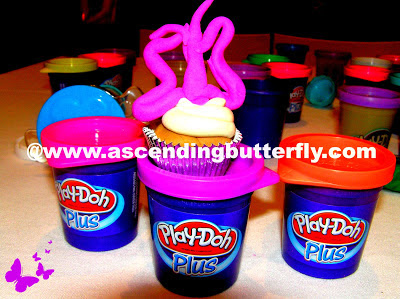 Butterfly Topped Cupcake made out of Play-Doh during Hasbro Toy Fair Event in New York City