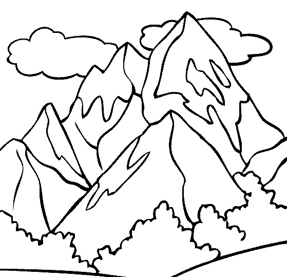 Mountain Peak Coloring Page Free Printable Coloring Pages for Kids