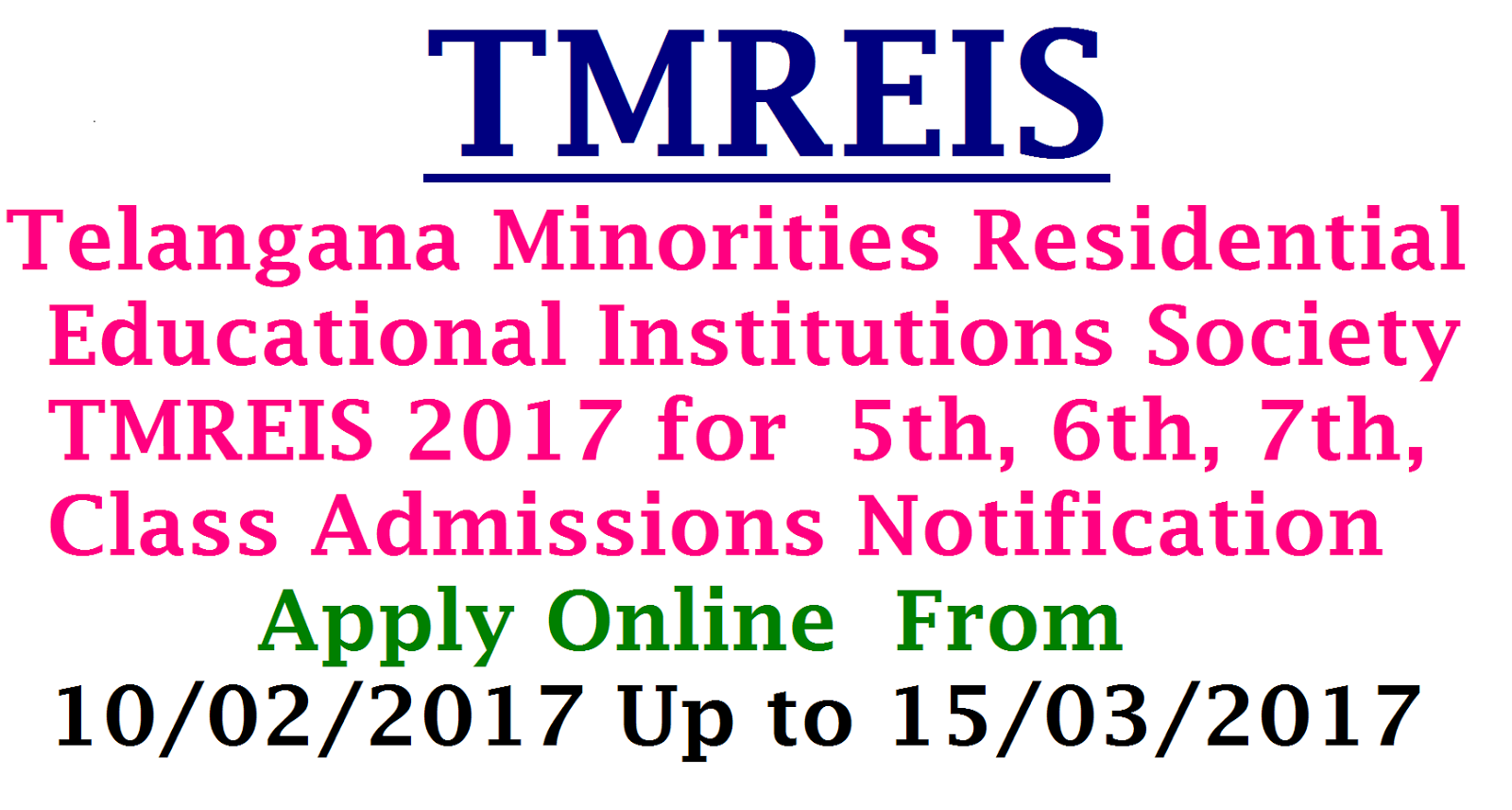 TMREIS Admissions Apply Onlinecet.cgg.gov.in/tsmw TS TET Online