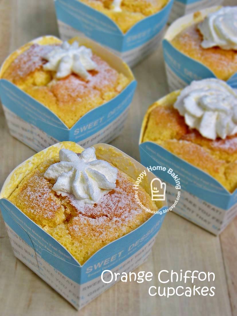Happy Home Baking: Orange Chiffon Cake in cups