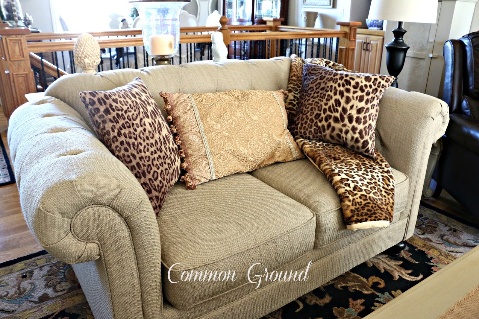 common ground The Living Room and Leopard Print Pillows