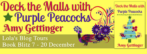 Deck The Malls with Purple Peacocks banner