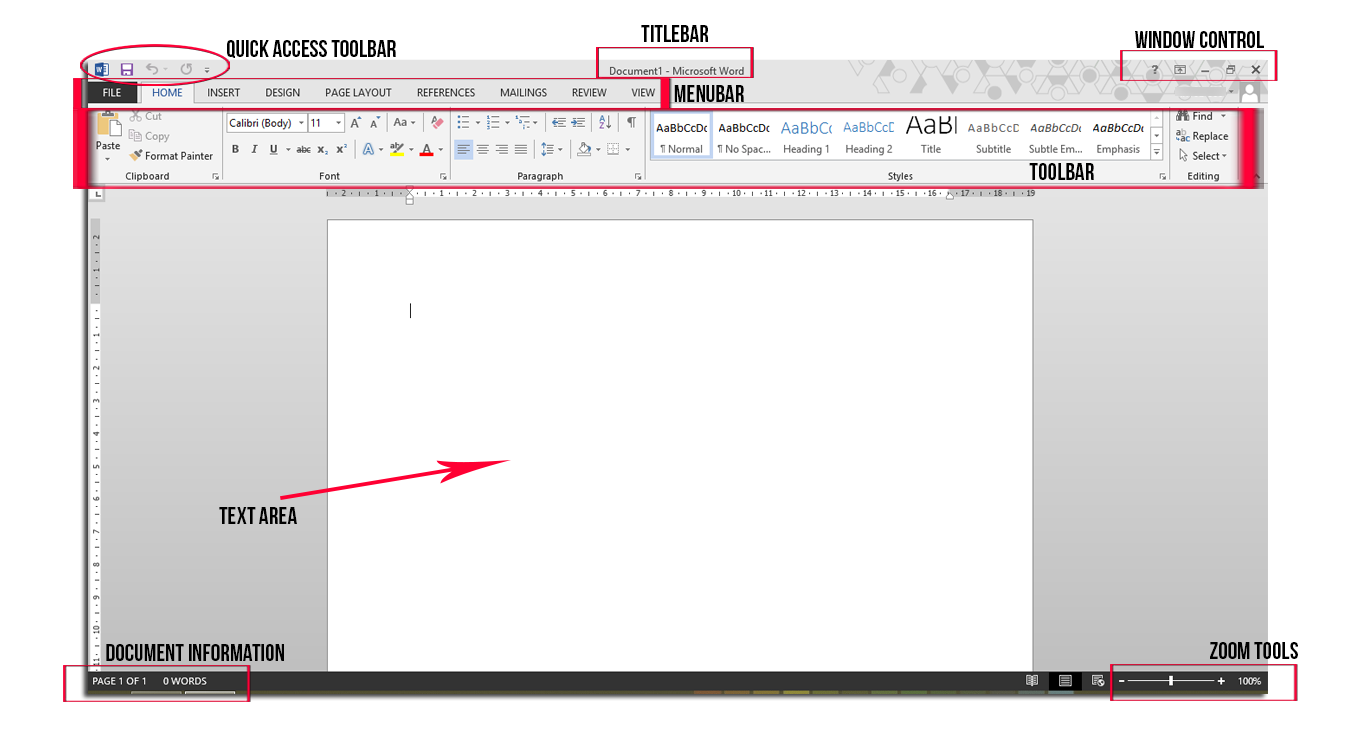 Tampilan Gambar Lembar Kerja Microsoft Word Dan Excell 2013