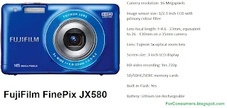 FujiFilm FinePix JX580 digital camera