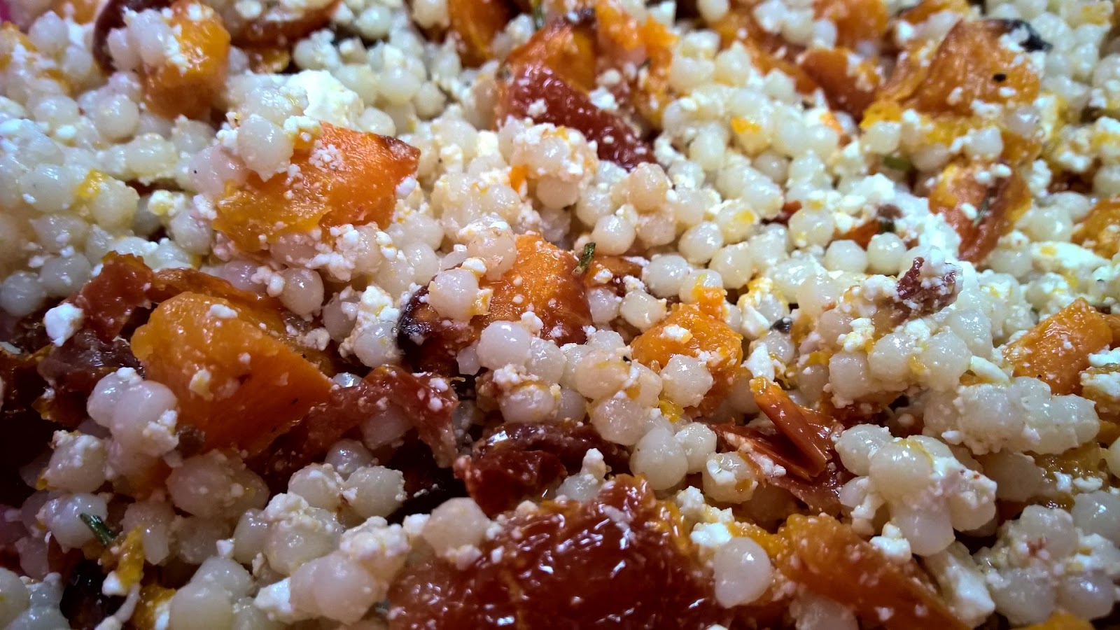 A Veg Taste from A to Z Giant Cous Cous with Butternut Squash, Feta