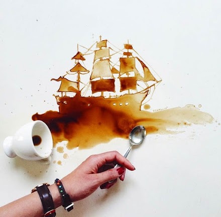 Die fabelhaften Kaffeeflecken von Giulia Bernardelli | Lebensmittel-Kunst aus Italien - Instagram-Tipp | 16 Pics