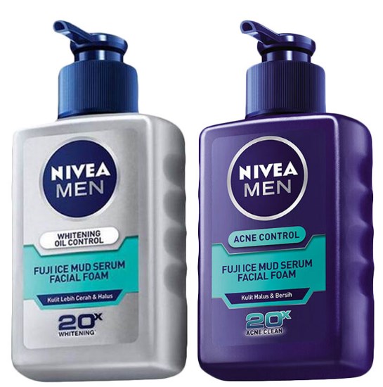 Nivea Men Whitening Oil Control Fuji Ice Mud Facial Foam