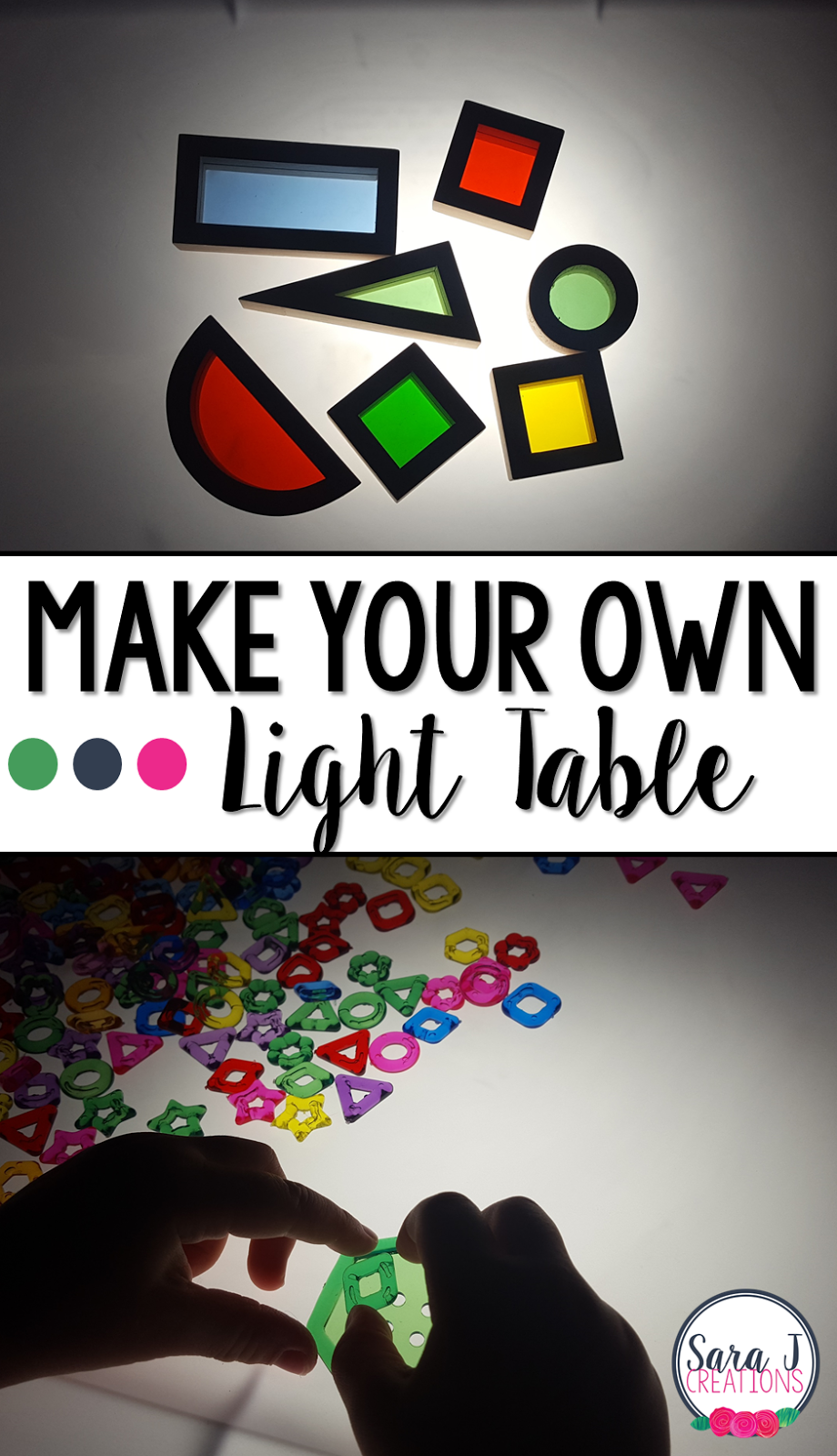 DIY light table with ideas for preschoolers. This would even be perfect for kindergarten.