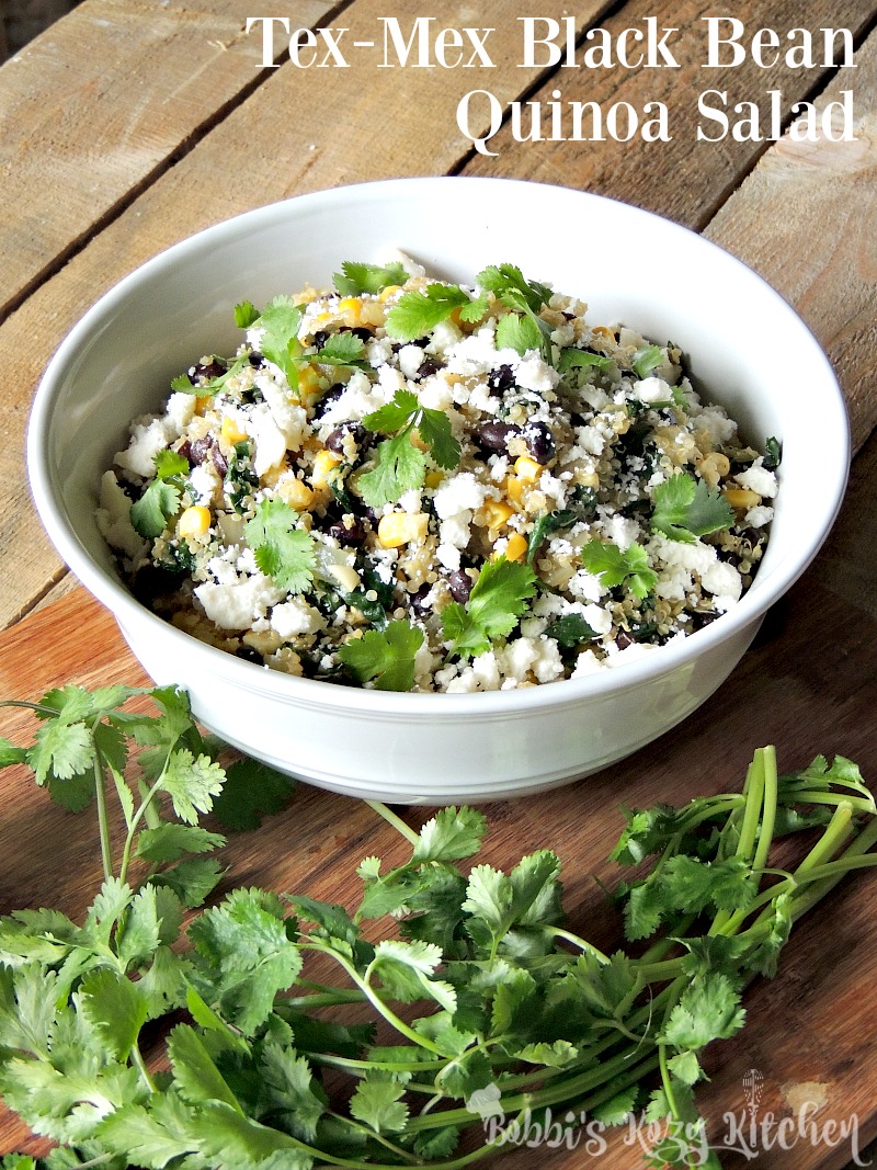 Tex Mex Black Bean Quinoa Salad Bobbi S Kozy Kitchen