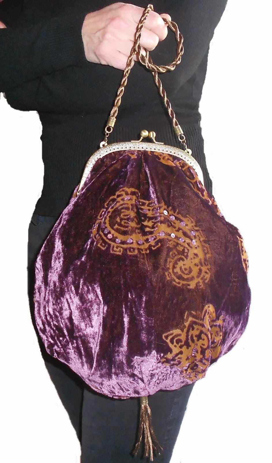 PizpiretaBags Bolso de fiesta en terciopelo lila