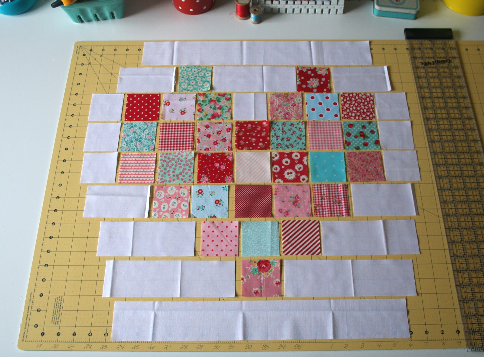 lovely little handmades easy patchwork heart pillow & tutorial