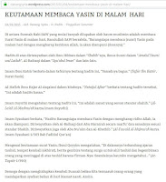 Keutamaan Membaca Yasin di Malam Hari - Kajian Medina