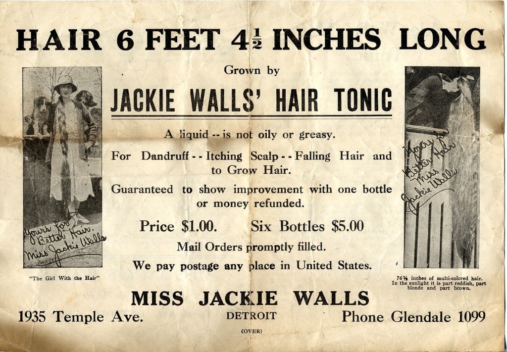 Tônico Capilar Jackie Walls Anos 20 Propagandas Históricas